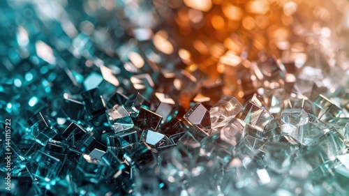 Abstract gemstone with crystal texture graphic with luxury style light, colorful gem design. Modern art present about the seamless jewel pattern textiles for elegance background and wallpaper. AIG53.