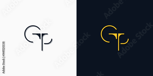 Minimalist abstract initial letters GP log