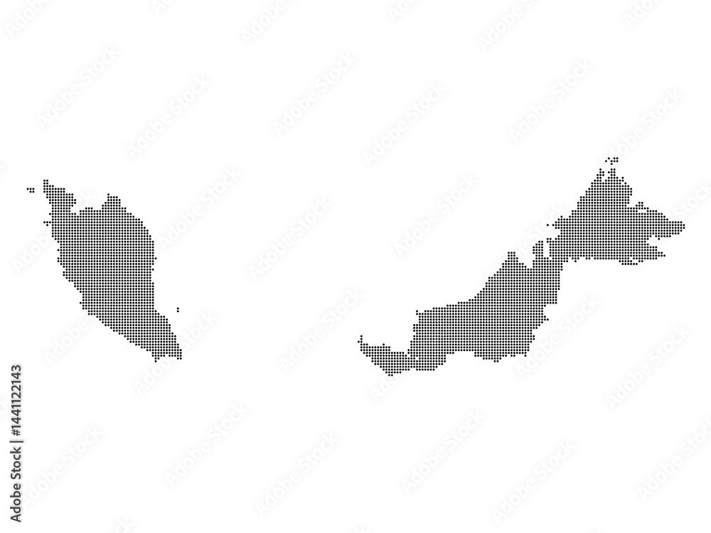 Dotted map of Malaysia XL Dotted map of Malaysia XL