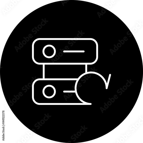 Backup Vector Black Circle  Icon Design