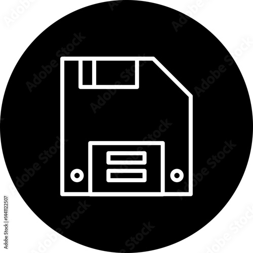 Free Download Diskette Vector Black Circle  Icon Design - GFXLoad