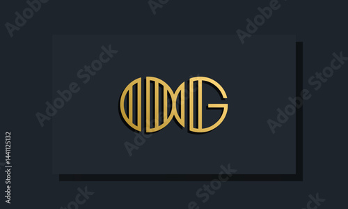 Elegant line art initial letter  OG  logo.