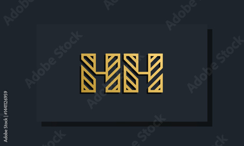 Elegant line art initial letter  HH  logo.
