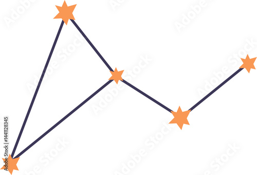 Geometric Star Constellation Pattern