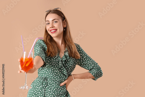 Beautiful young woman with ...