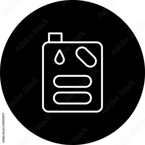 Oil  Vector Black Circle Icon Design