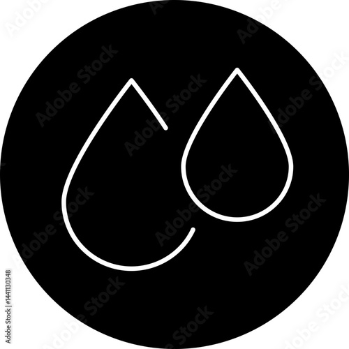 Water  Vector Black Circle Icon Design