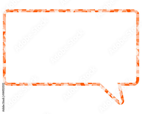 ステンドグラス風吹き出し　三角形模様　四角形