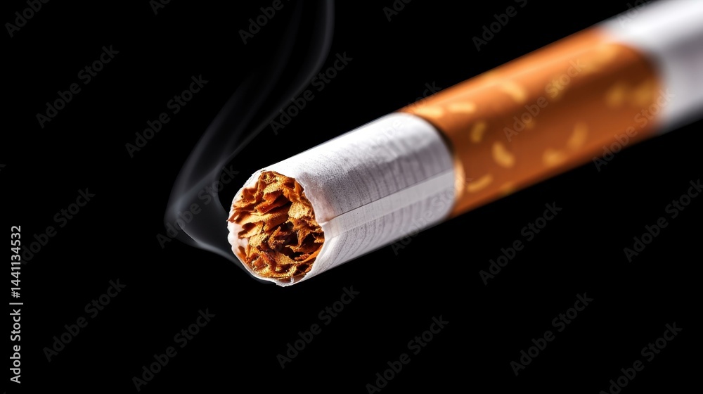 A lonely cigarette rests in the dark, symbolizing the struggle of quitting smoking on World No Tobacco Day.