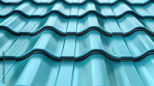 Obraz na płótnie Discover modern blue metal roof tiles that elevate your homes exterior with a sleek, stylish finish for a modern vibe. w salonie