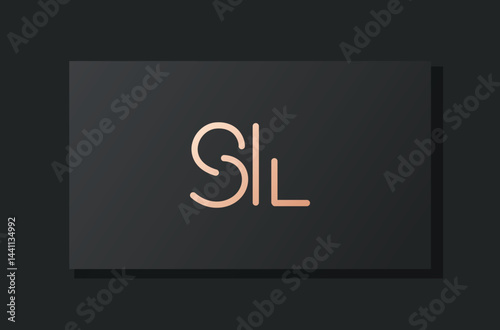 Abstract luxury initial letter SL logo.