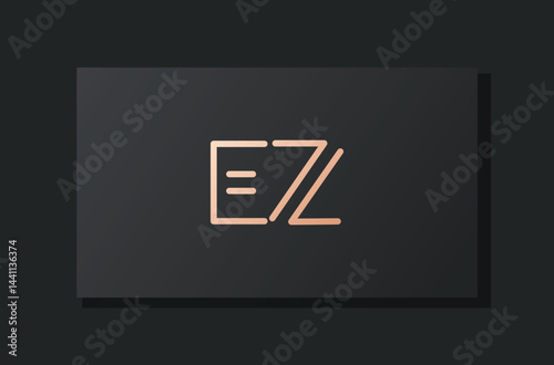 Abstract luxury initial letter EZ logo.