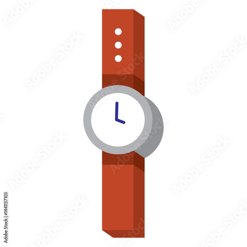 Colored wristwatch icon. Vector