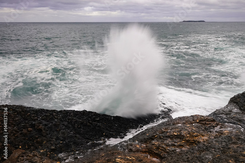 Fototapeta Naklejka Na Ścianę i Meble -  Stormy day in Black Sea coast of Istanbul, Turkiye