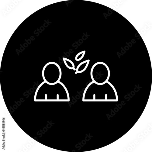 Eco Activist  Vector Black Circle Icon Design