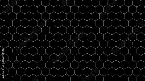 Animation pattern set, seamless 5-second loop, moving hexagon lines and dots, motion graphics collection for overlay and decorative purposes.