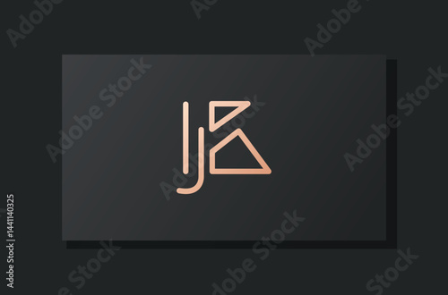 Abstract luxury initial letter JK logo.
