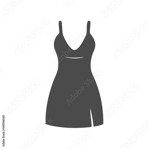 sleeveless dress colored icon isolated vector 
