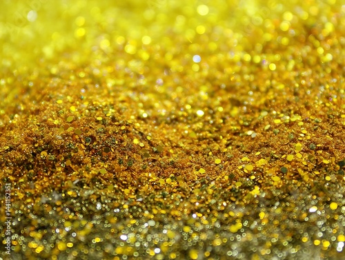 Golden Glitter Texture with Bokeh