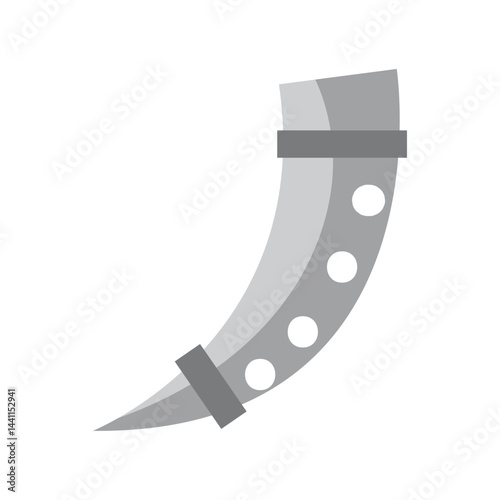 Old battle horn icon. Vector