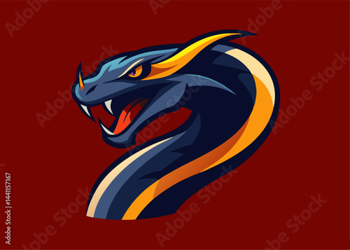 Apex Predator Emblem: A striking, stylized illustration of a cobra, exuding both danger and elegance. The cobra, a symbol of power and resilience, is poised to strike.