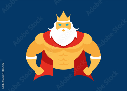 Royal Monarch Illustration: A bold and dynamic illustration of a king, exuding power and authority with a majestic presence, ready to rule.
