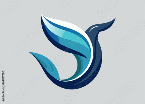 Blue Bird Logo: A minimalist design showcases a stylized blue bird in flight, the smooth curves and vibrant shades embodying a sense of freedom and elegance.