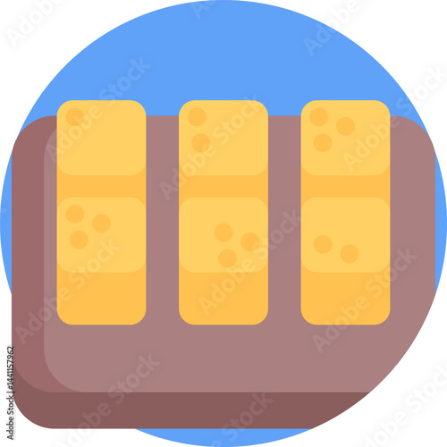 tofu illustration on a white background    
