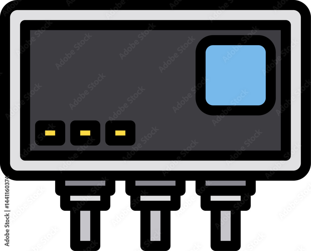 usb hub illustration on a white background     
