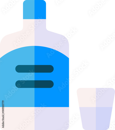 vodka illustration on a white background     