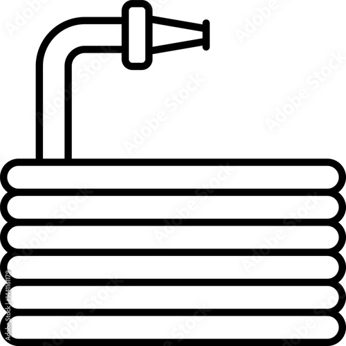 water hose illustration on a white background     
