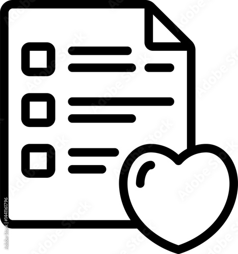 wish list illustration on a white background  