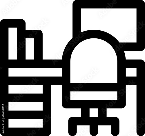 workspace illustration on a white background     