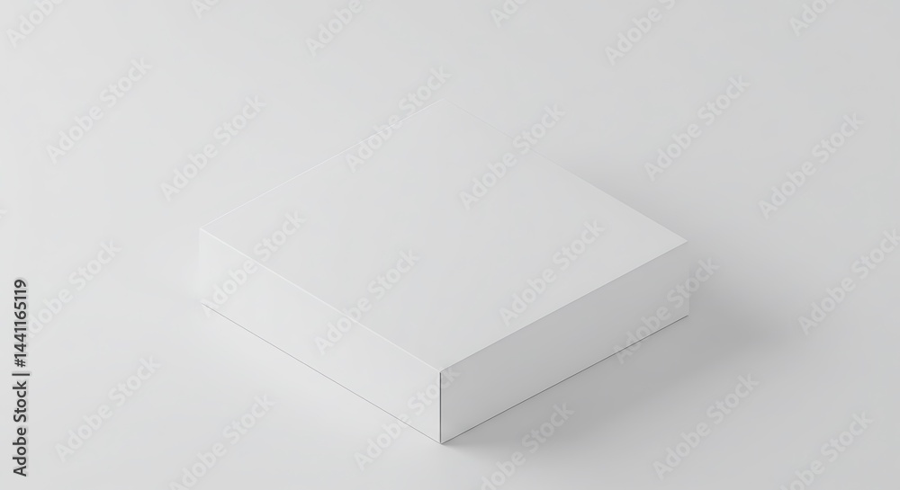 Blank White Box Mockup: Perfect for Product Presentation Blank White Box Mockup: Perfect for Product Presentation