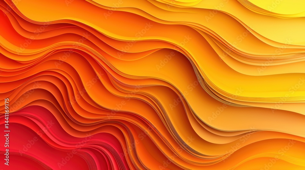 Abstract Orange and Yellow Wave Pattern Background Abstract Orange and Yellow Wave Pattern Background