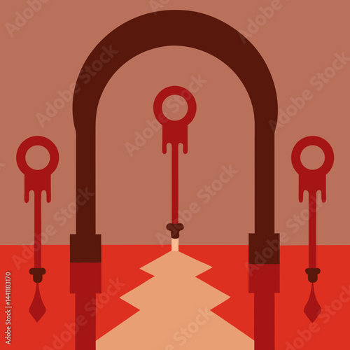 A golden key resting on a cloud, symbolizing access to the kingdom of heaven.