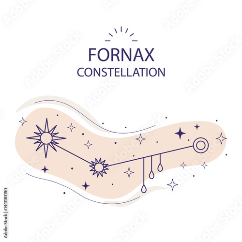 Fornax constellations of the northern hemisphere vector