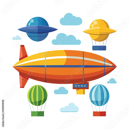 Airship icon isolated on white background