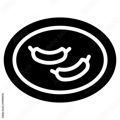 Lunch Meat Sausage Glyph Icon