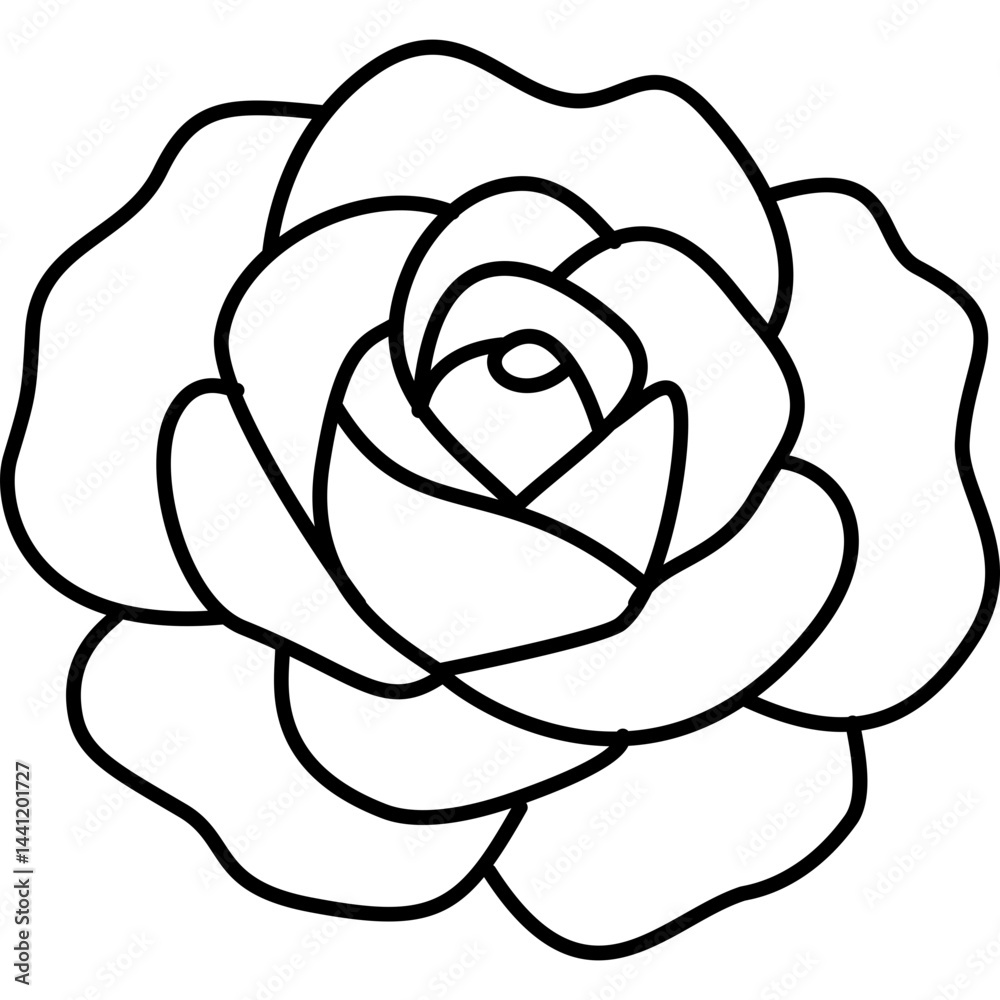 Rose Line Art Rose Line Art