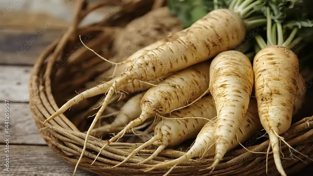Freshly Harvested Parsnips: A Natural Display of Organic Root Vegetables Freshly Harvested Parsnips: A Natural Display of Organic Root Vegetables