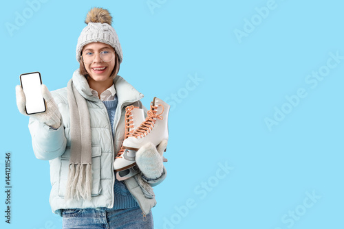 Young woman in winter cloth...