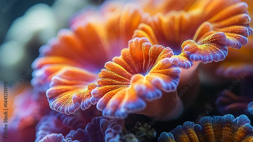 Obraz premium Close-up view of vibrant coral formations.