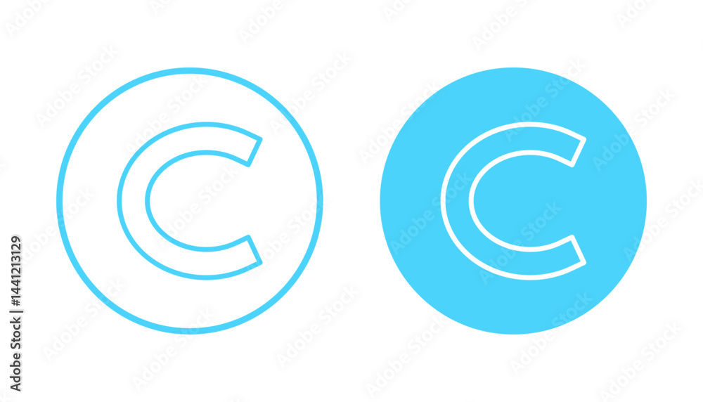 Copyright icon vector. copyright sign and symbol Copyright icon vector. copyright sign and symbol