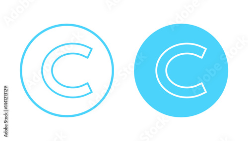 Copyright icon vector. copyright sign and symbol