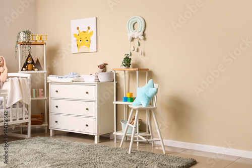 Interior of nursery with co...