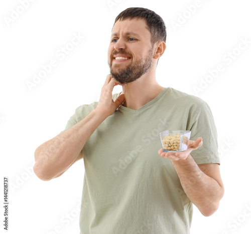 Young man with nuts itching...