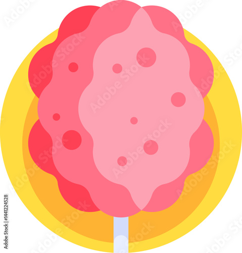 cotton candy illustration on a white background     