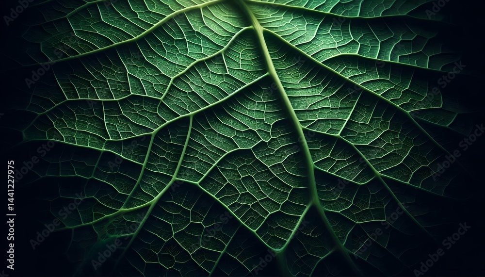 Obraz premium Macro View of Leaf Veins