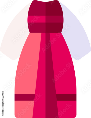dress illustration on a white background 